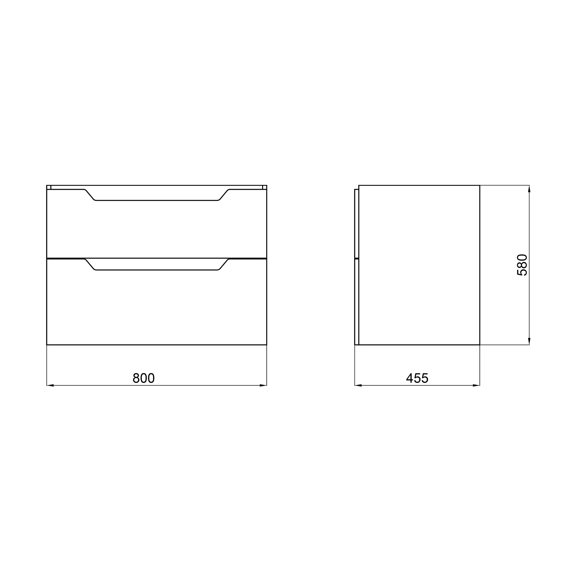 Тумба підвісна Qtap Scorpio 810х585х460 White QT1474TPВ801W