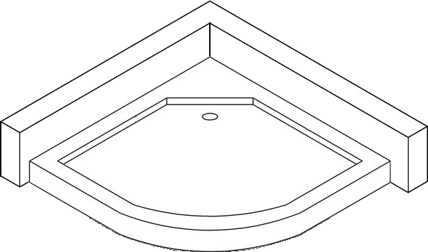 Душовий піддон півкруглий BRAVO NYSA RL100 (1уп.)