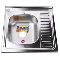 Мийка кухонна накладна прямокутна 600х600х180 Satin Left MR 6060 L E Mira