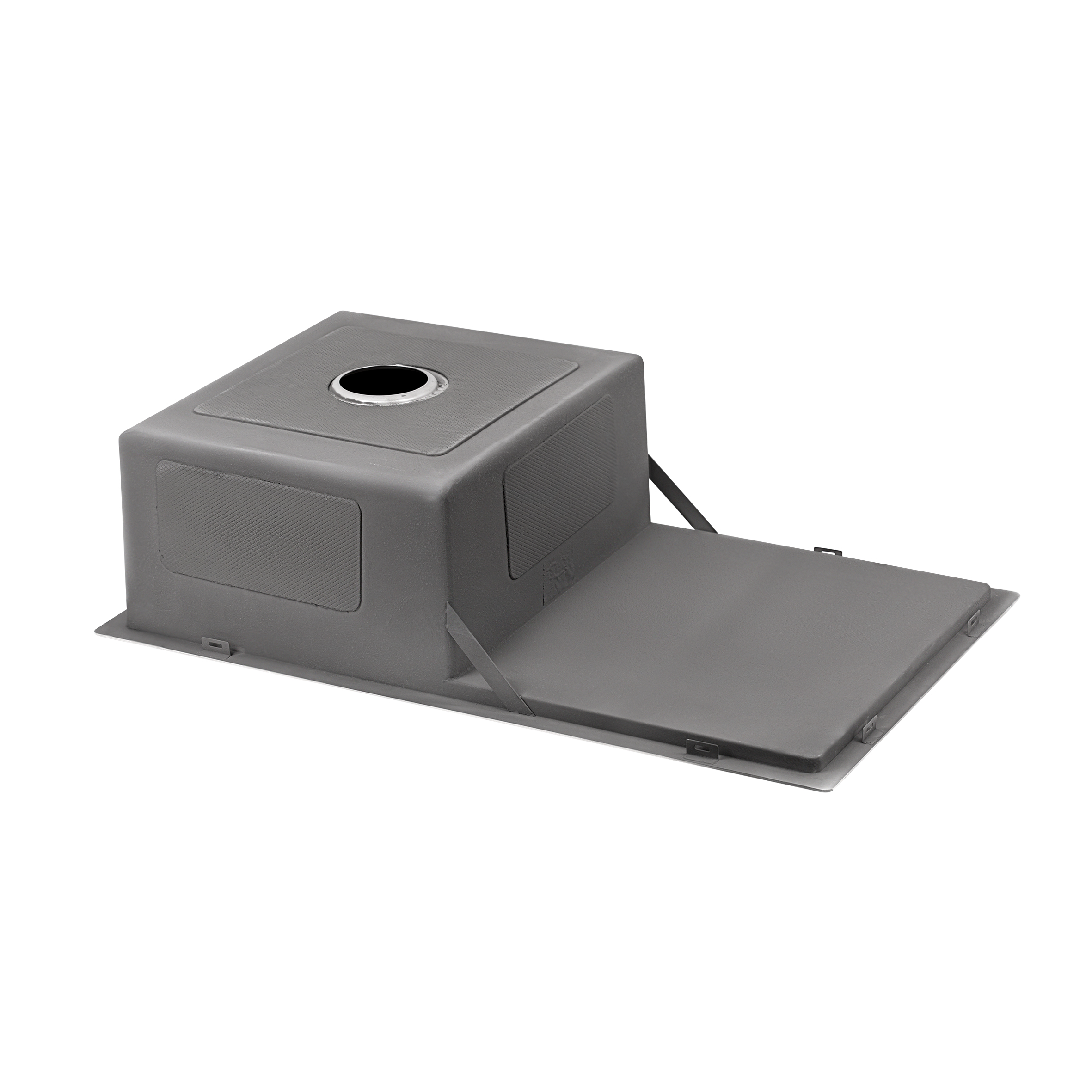 Мийка для кухні інтегрована Lidz Handmade H7844 (LDH7844LBRU35388) Brushed Steel 3,0/0,8 мм