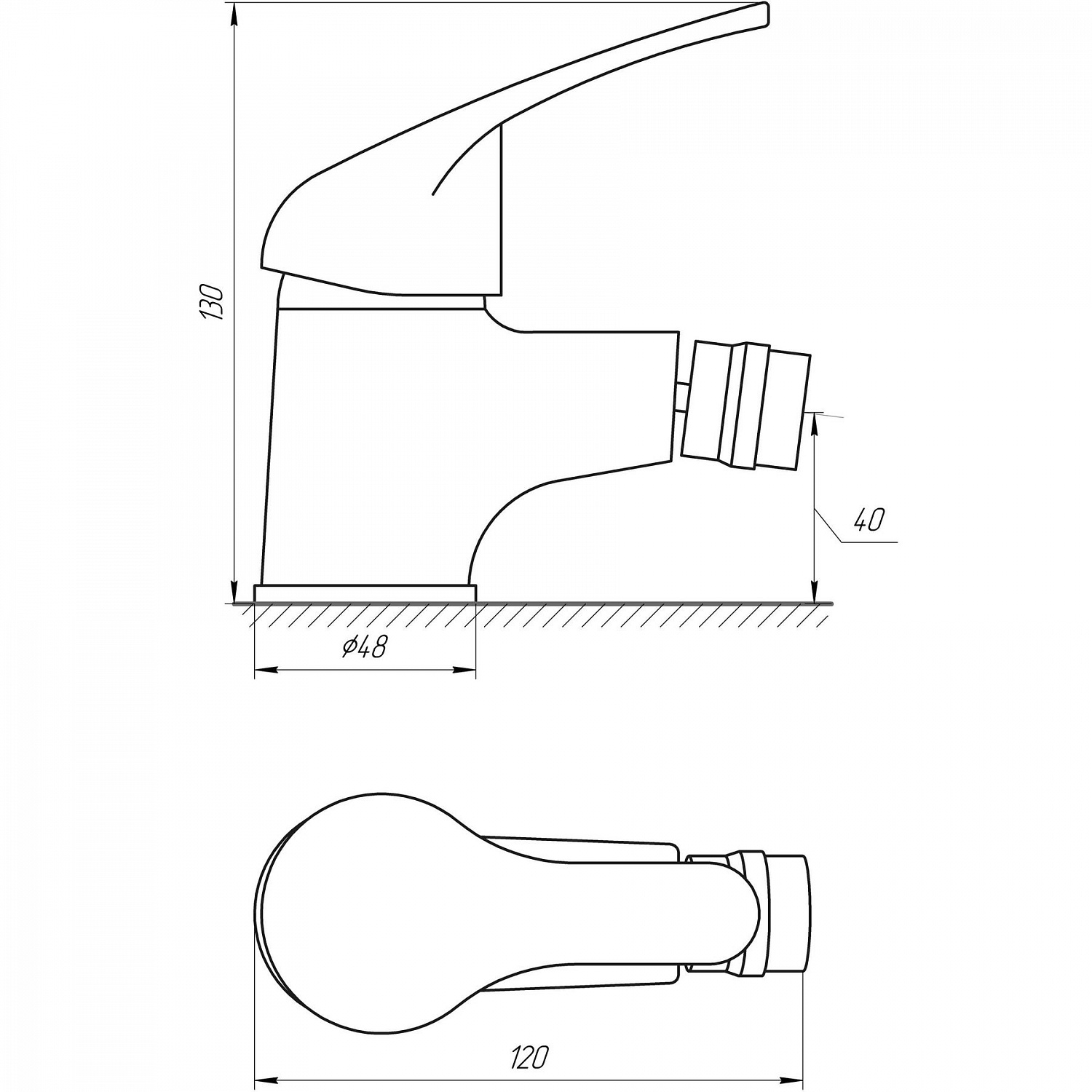 Змішувач для біде Globus Lux Solly GLSO-0106