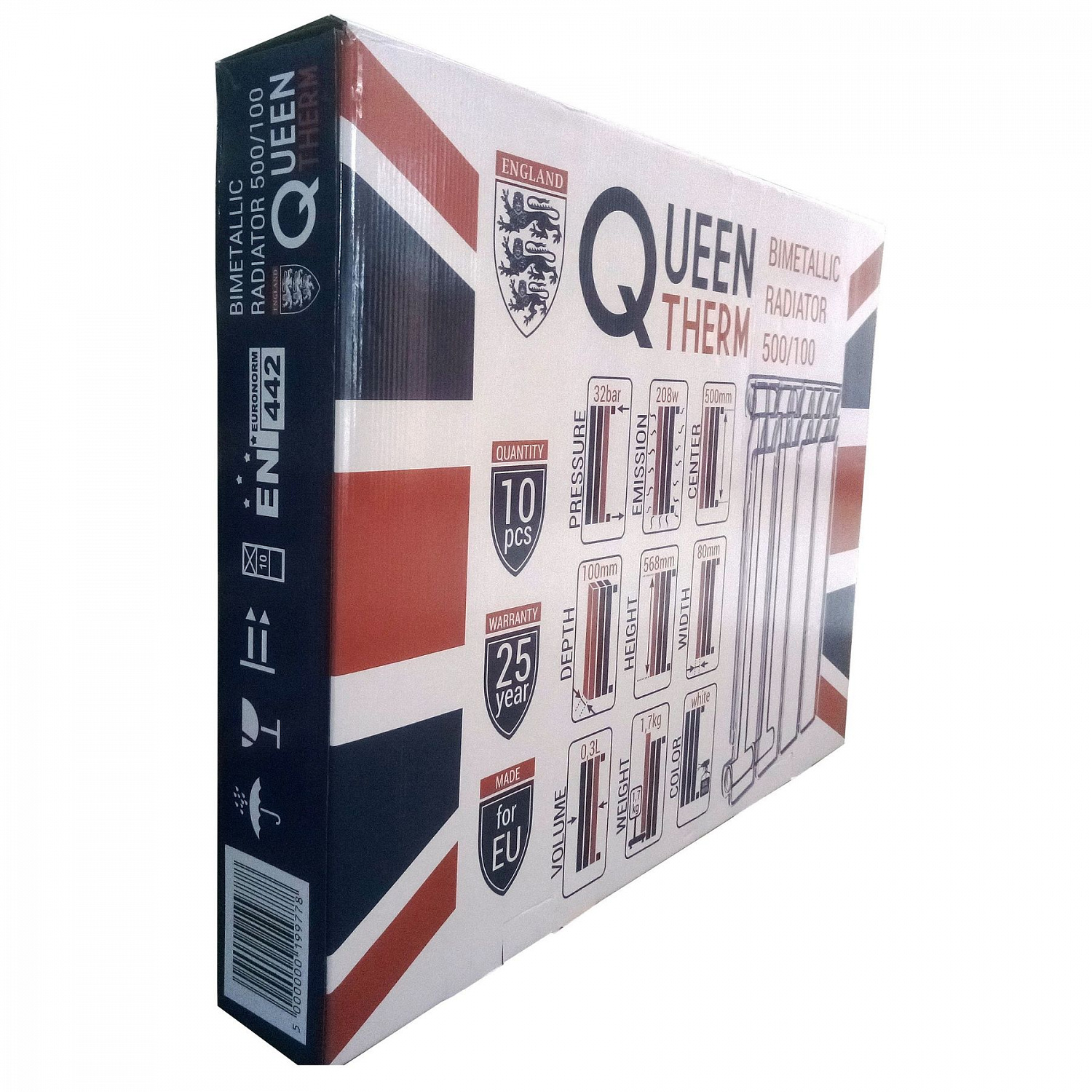 Радіатор біметалевий секційний QUEEN THERM 500/100 (кратно 10) в інтернет-магазині Yago