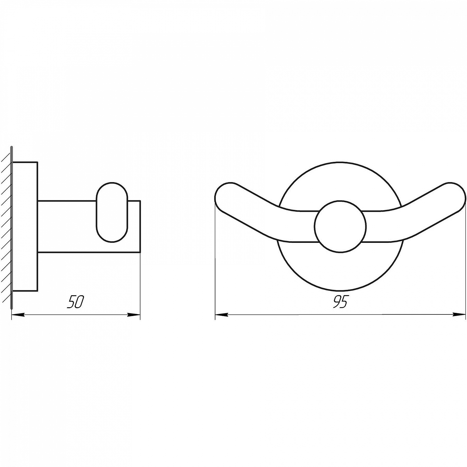 Гачок подвійний Perfect Sanitary Appliances SP 8125
