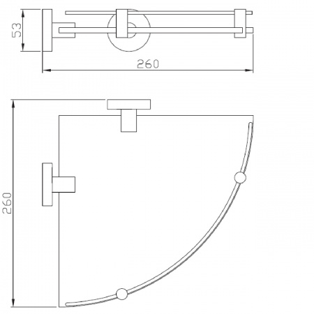 Полиця угловая Perfect Sanitary Appliances SP 8117