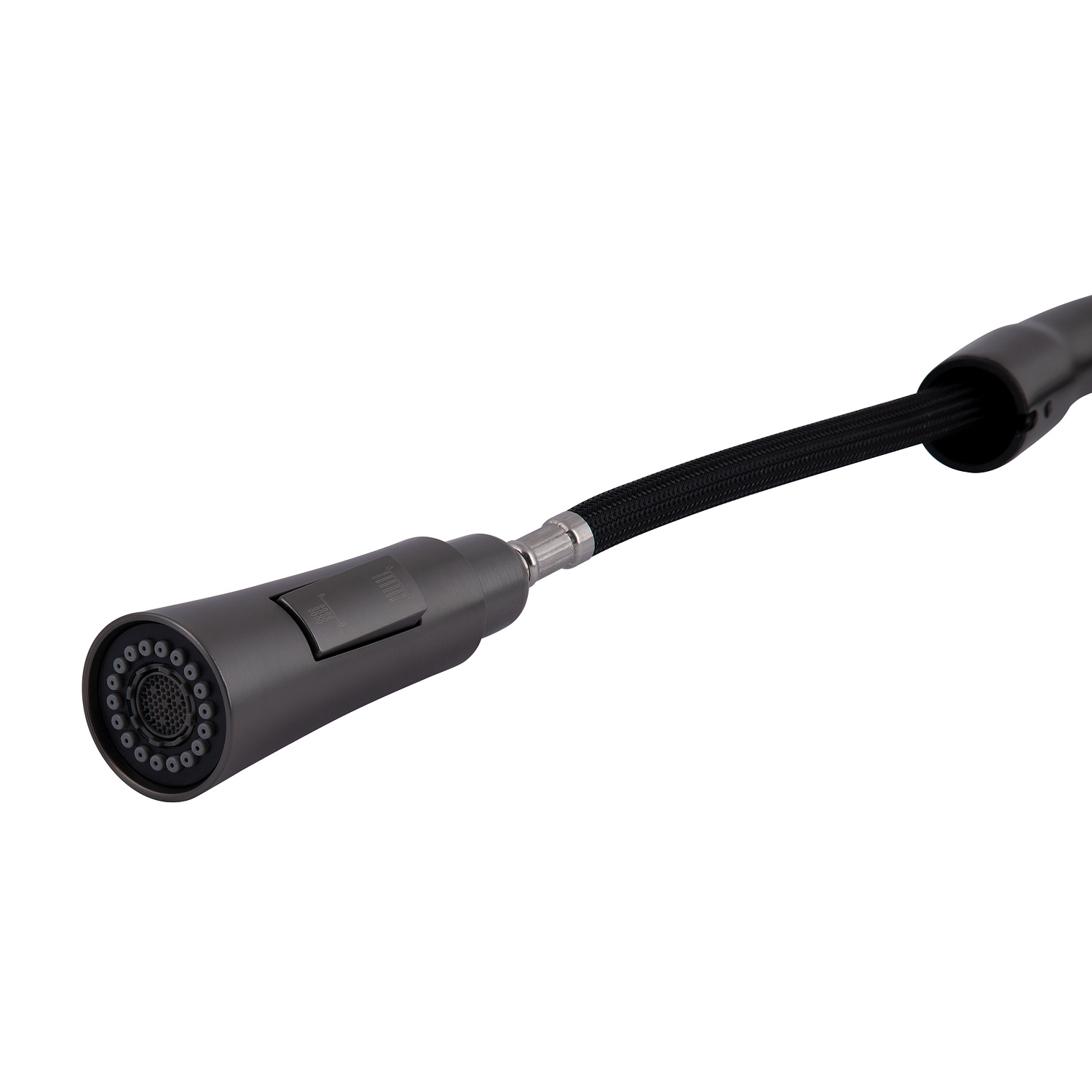 Змішувач для кухні Qtap Vlasta New з висувним виливом QTVLA344GMB45647 Gunmetal Black PVD