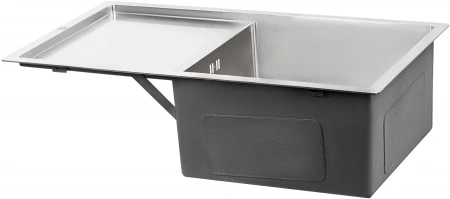 Мийка для кухні інтегрована Lidz Handmade H7850 Brushed Steel 3,0/0,8 мм