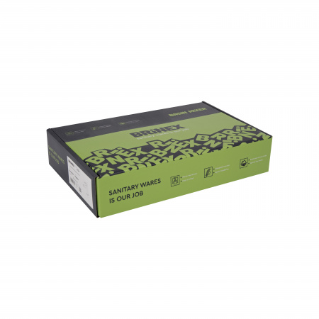 Змішувач для раковини Brinex Pure 001F низький  Nickel BRIPUR001FNKL