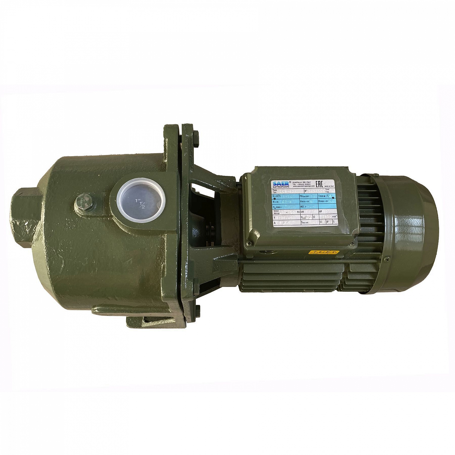 Насос вiдцентровий CB 60 PL  2,2 кВт SAER (14,0 м3/год, 60 м) однофазний в інтернет-магазині Yago