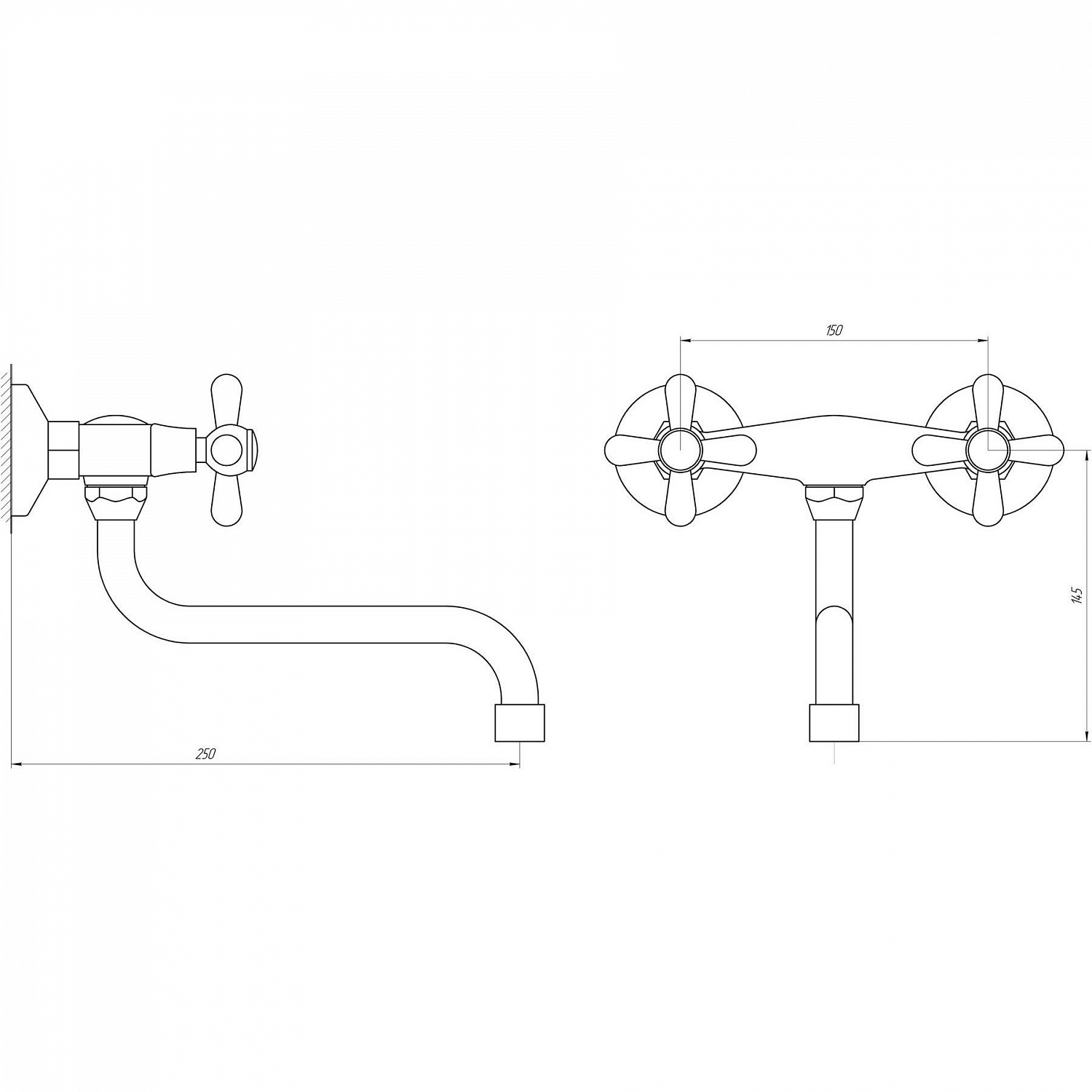 Змішувач для кухні DOMINO DMF-029-M7117-SHARM
