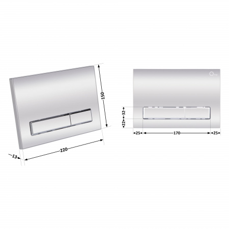 Панель змиву для унітаза Qtap Nest QT0111M08381CRM