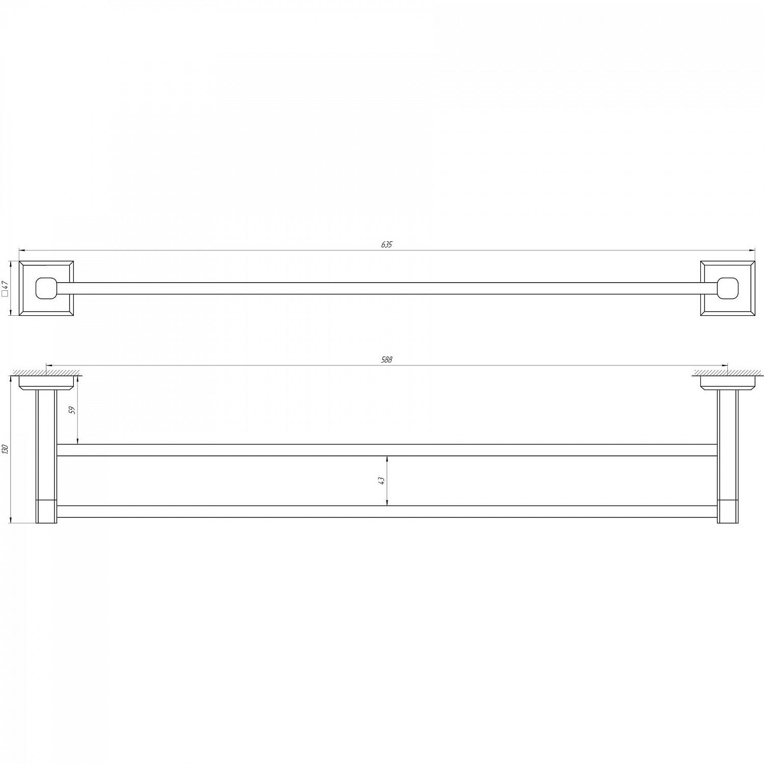 Тримач рушників TOPAZ TKB 9911/60