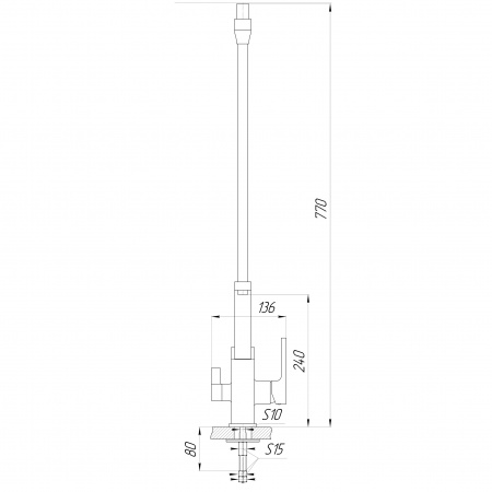 Змішувач для кухні під осмос Globus Lux LAZER GLLR-0900-11-01