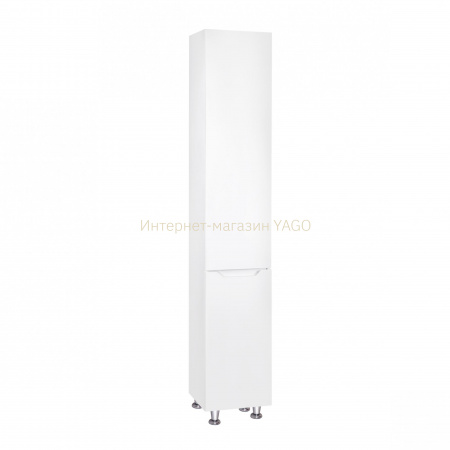 Пенал підлоговий Qtap Scorpio 350х1900х300 White з кошиком для білизни QT1475PN1901KRW