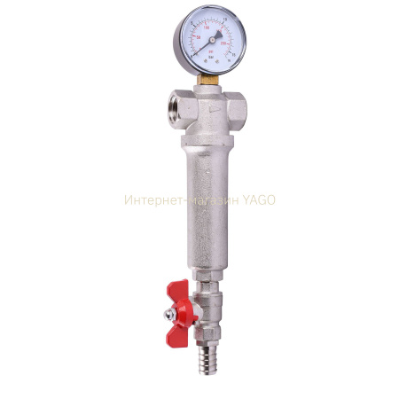 Фільтр з краном та манометром CRISTAL (RBM)  1/2″ NV - 5024 в інтернет-магазині Yago