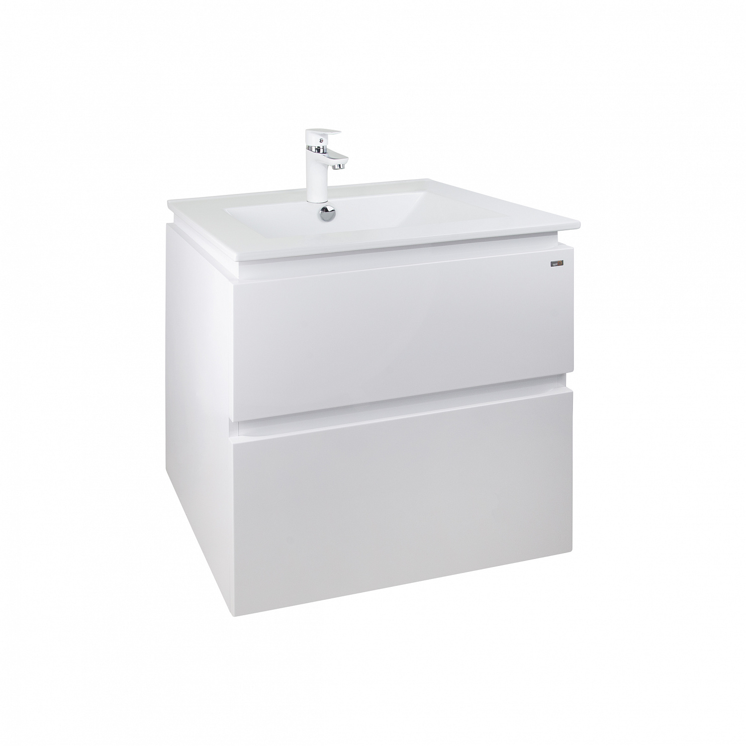 Комплект Qtap Albatross 605х725х460 White тумба підвісна +  раковина урізна QT0172TP600D3060CW