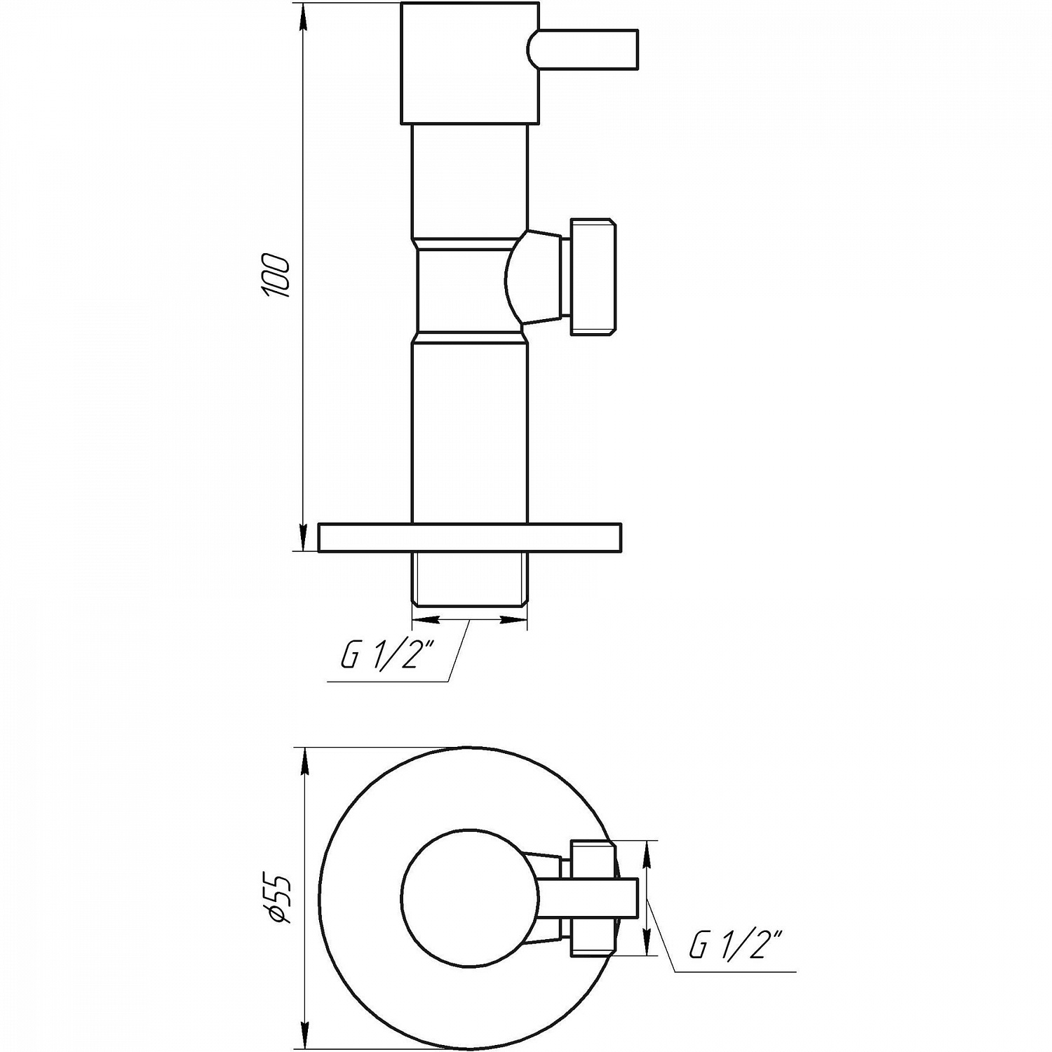 Кран напівобертовий кутовий SOLOMON 1/2″х1/2″ Lazer 7076 в інтернет-магазині Yago
