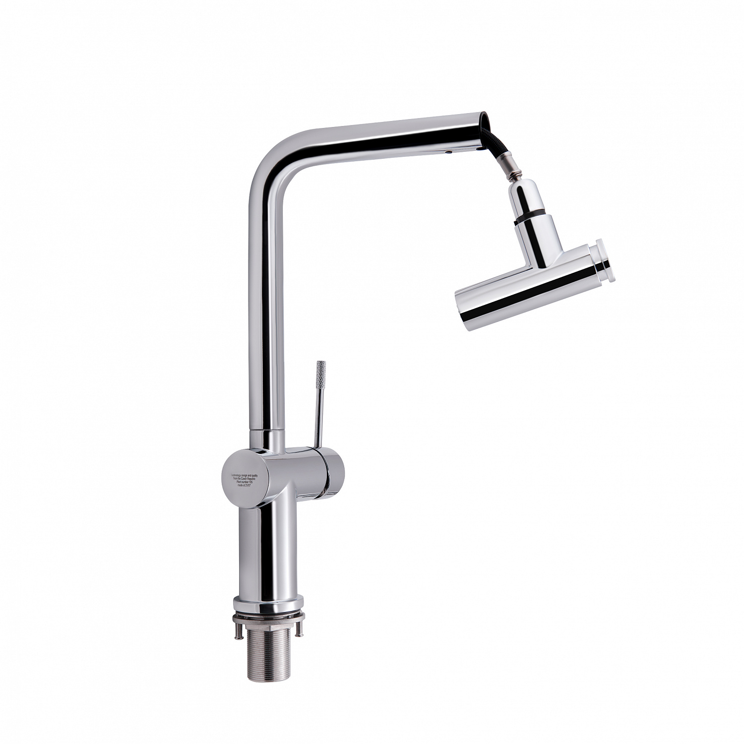 Змішувач для кухні Qtap Scorpio з висувним виливом QTSCOR9050105FC Chrome