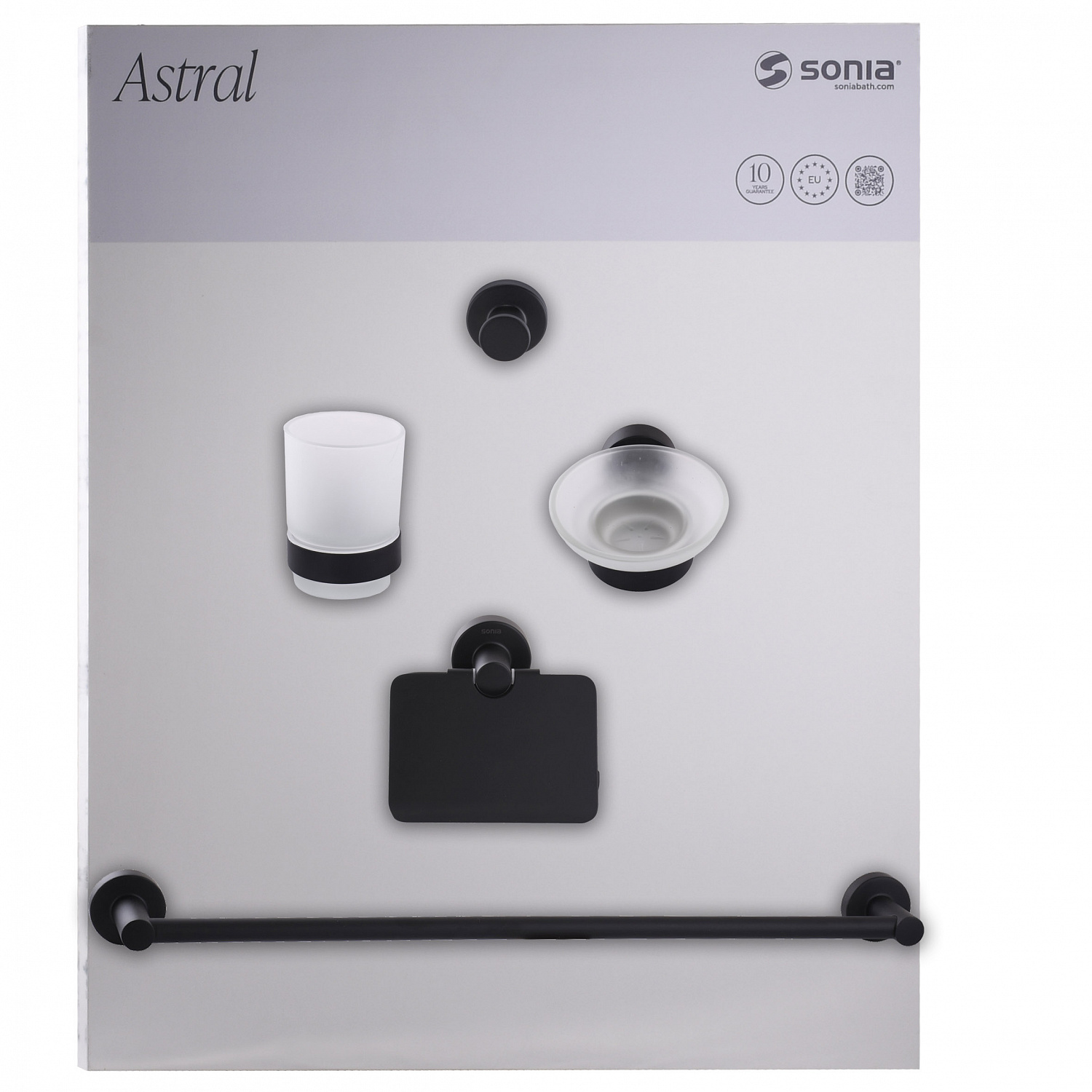 Набір аксесуарів для ванної  SONIA ASTRAL KIT BLACK ( 5 предметів) 185788