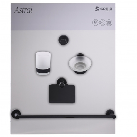 Набір аксесуарів для ванної  SONIA ASTRAL KIT BLACK ( 5 предметів) 185788