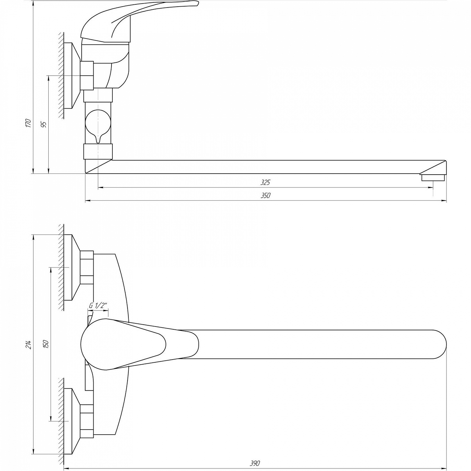 Змішувач для ванни EcoMix ENERGO E-GEZ-108