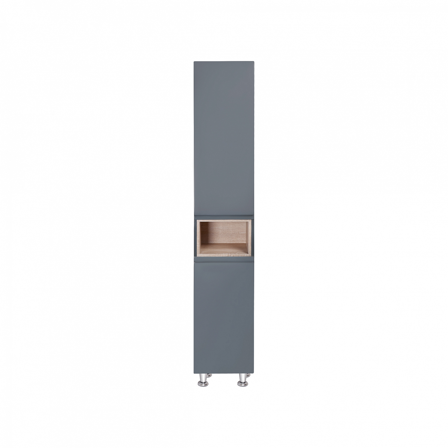 Пенал підлоговий Qtap Robin 350х1950х316 Graphite/Whitish oak QT1376PN1652RGWO
