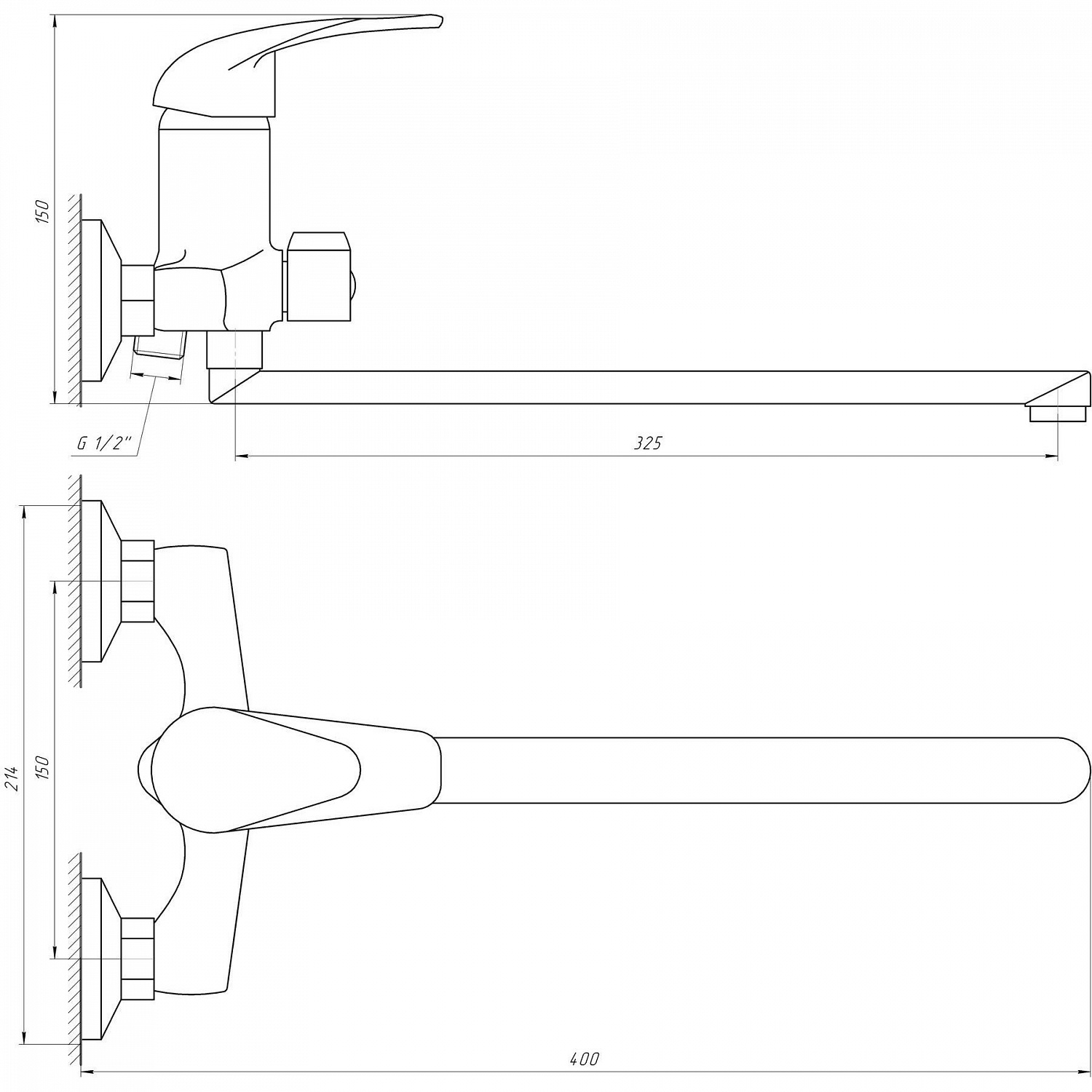 Змішувач для ванни EcoMix ENERGO E-GEZ-208