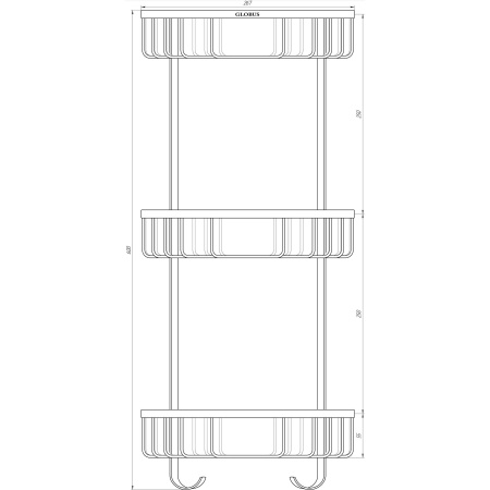 Поличка кутова Globus Lux SS 8477