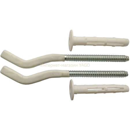 Комплект кронштейнів радіатора CRISTAL NS-1015 штирьковий прорезинений з дюбелем Ø9х170мм (пар.4од.) в інтернет-магазині Yago