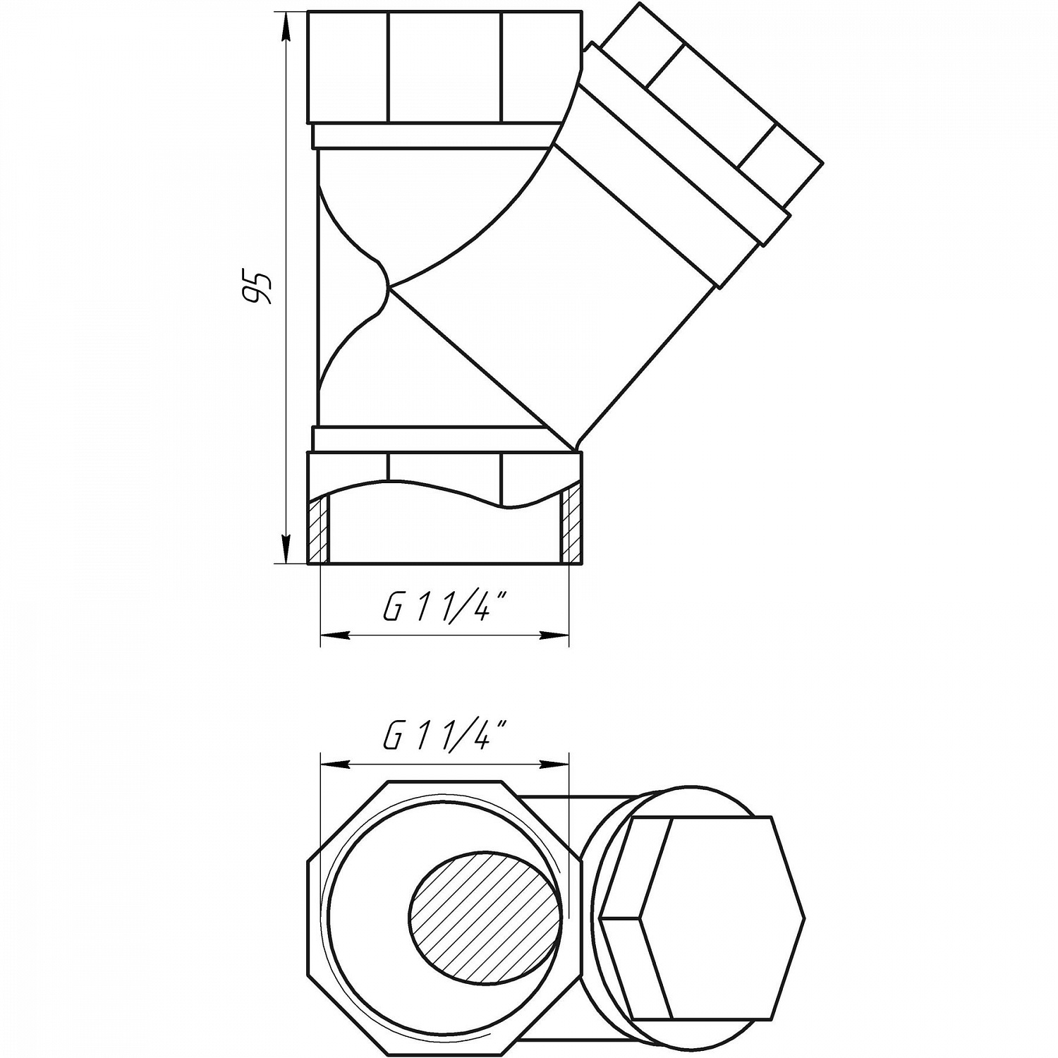 Фільтр грубого очищення SOLOMON 1 1/4″ 8011 в інтернет-магазині Yago