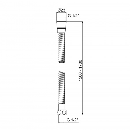 Шланг Lidz Niagara 06 1,5-1,7 м LDNIA06CRM35454 Chrome
