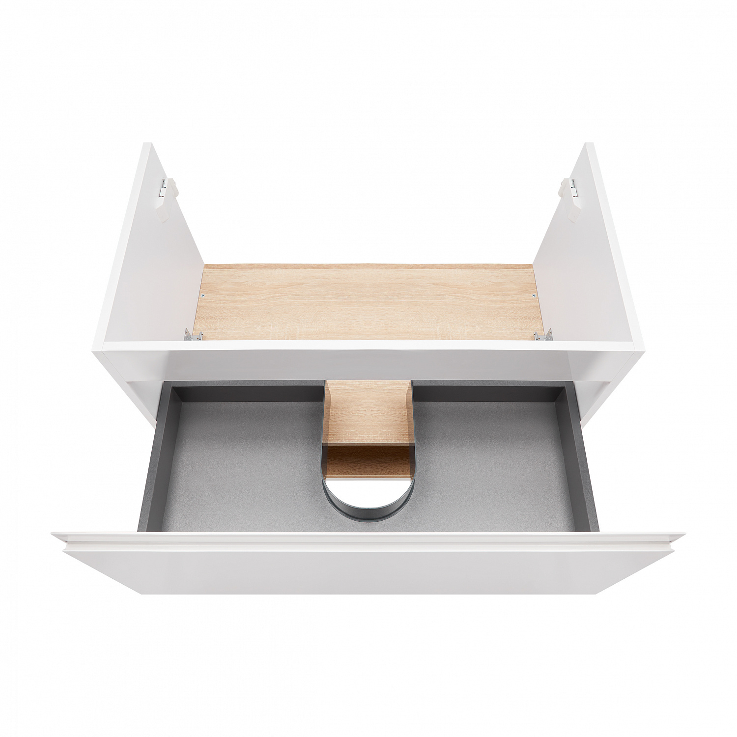 Тумба підвісна Qtap Robin 800х580х437 White/Whitish oak QT1374TPВ8001WWO