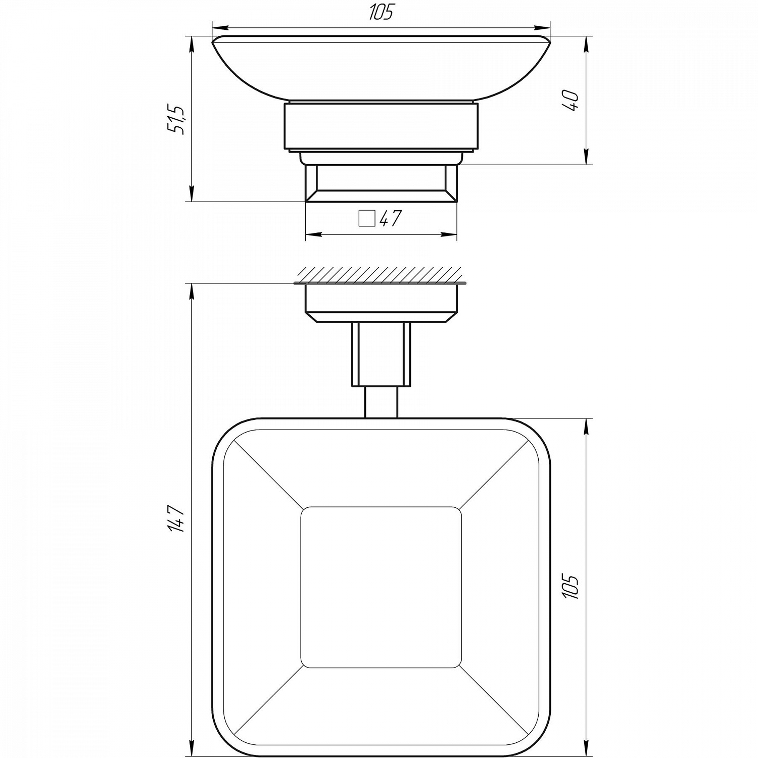 Мильниця TOPAZ TKB 9922A-BL чорна