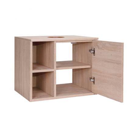 Тумба підвісна Qtap Pisces 600х480х470 Whitish oak зі стільницею QT2579TPL603WO