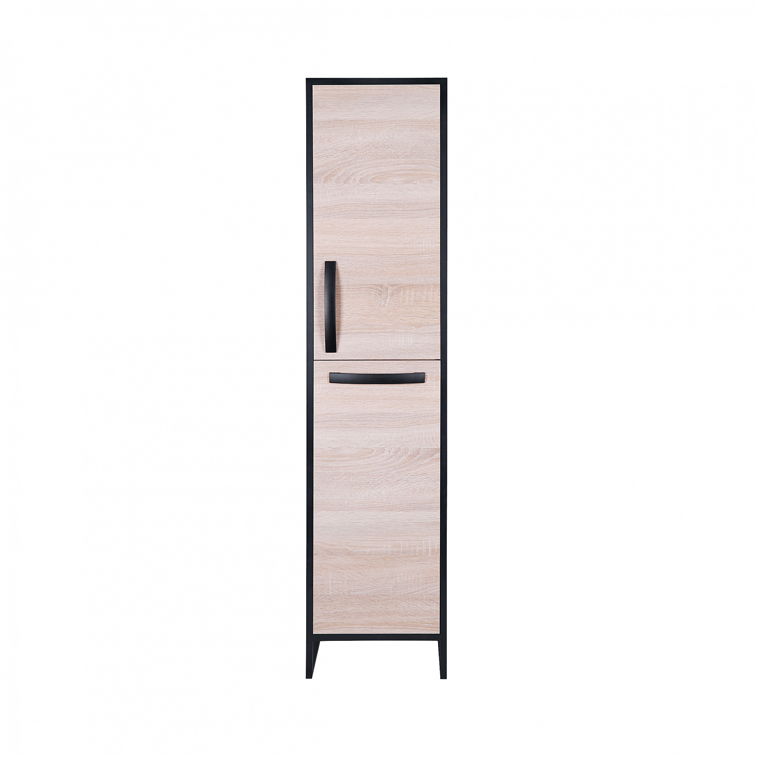Пенал підлоговий Qtap Taurus 350х1750х300 Whitish oak з кошиком для білизни QT2475PN175KRWO