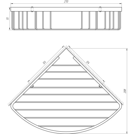 Поличка кутова TOPAZ 4114