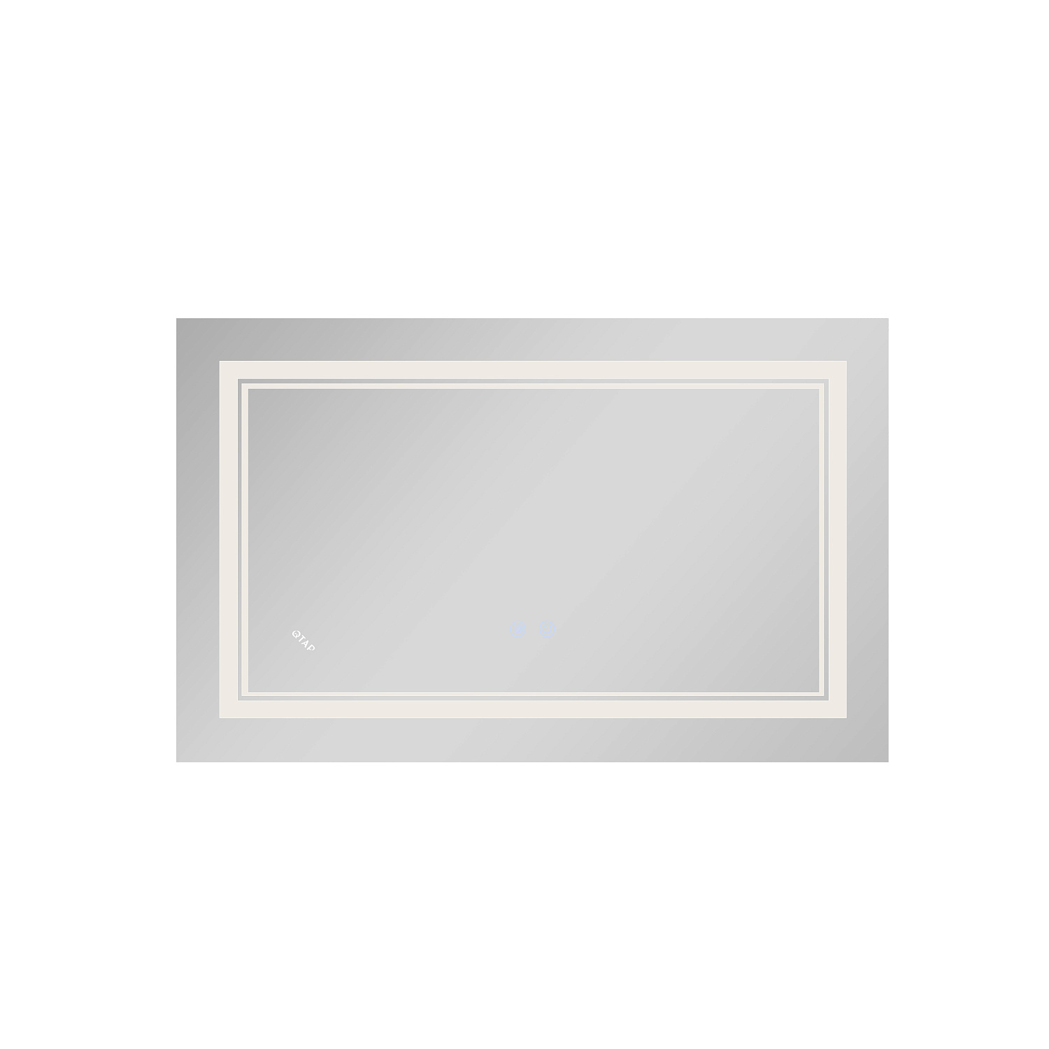 Дзеркало Qtap Cardinal (CA1) 700х500 з LED-підсвічуванням Touch, з антизапотіванням, з димером, рег. темп. кольору (3000-6500K) QT0478C5070