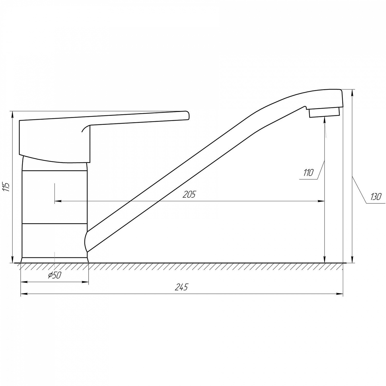Змішувач для кухні DOMINO BLITZ DBC-203