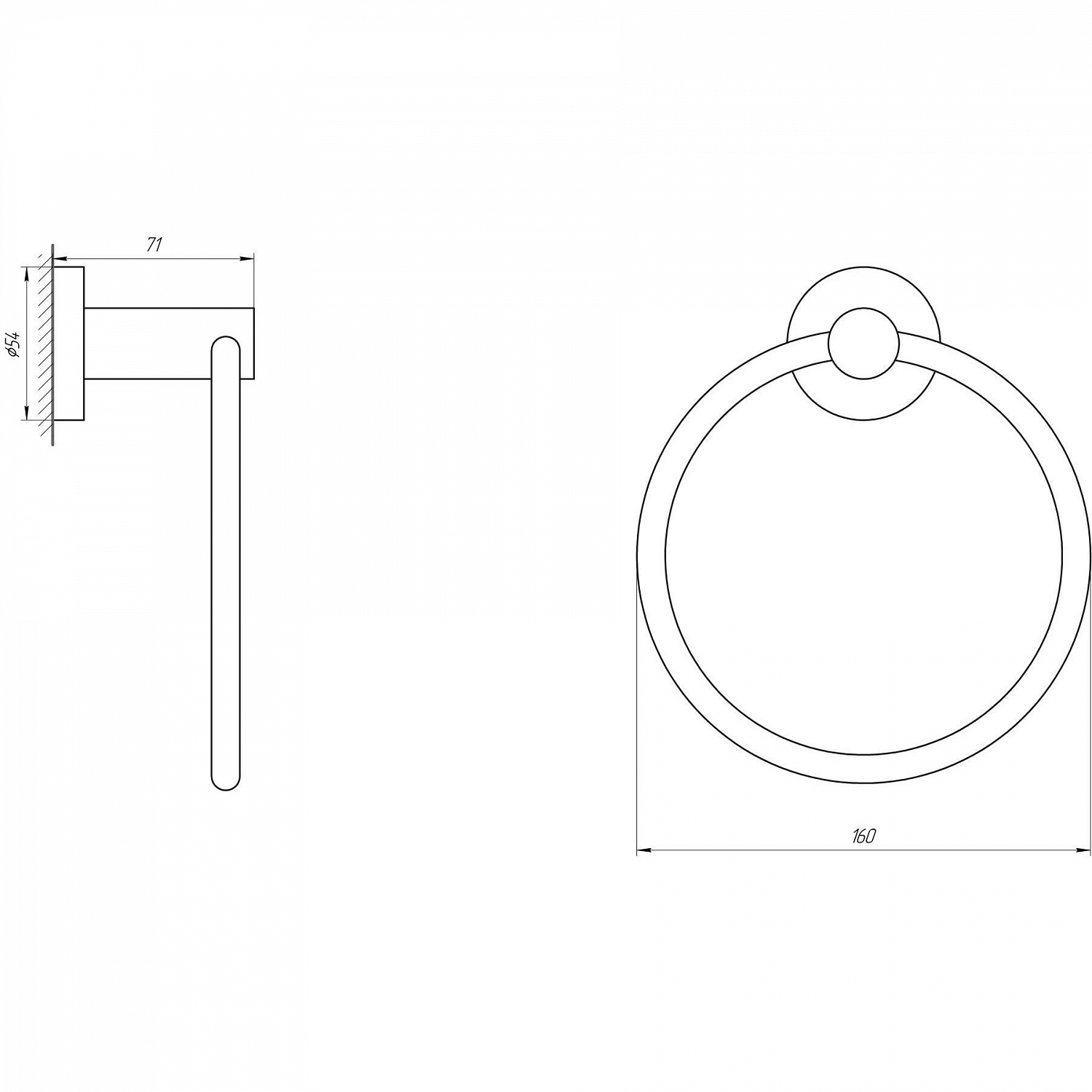 Тримач рушників Globus Lux SS 8407  SUS304