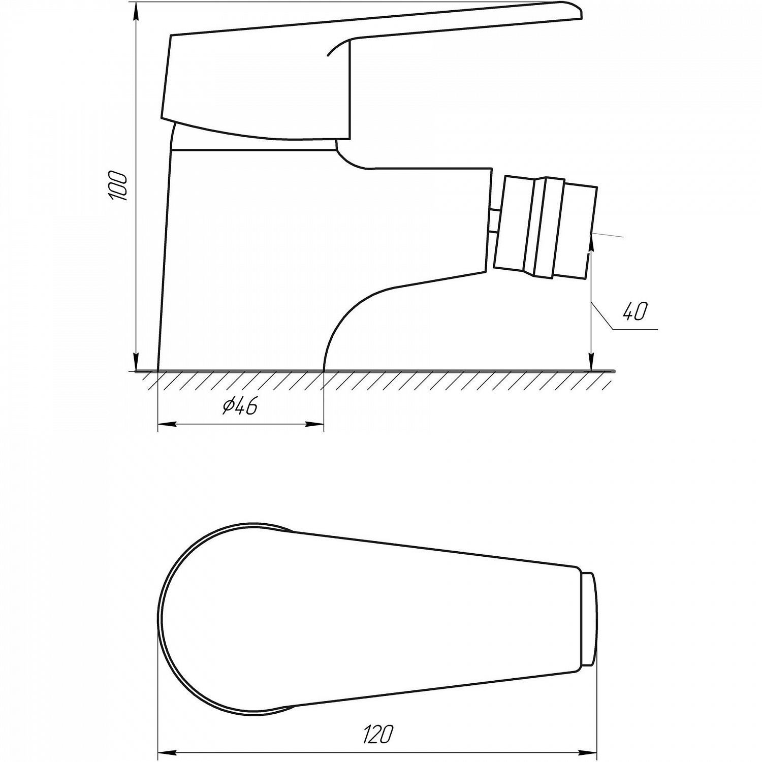 Змішувач для біде DOMINO BLITZ DBC-106