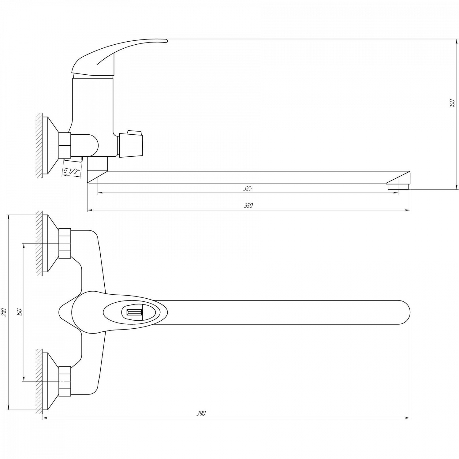 Змішувач для ванни EcoMix ELIT EM-208