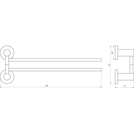Тримач рушників Globus Lux SS 8431-2  SUS304