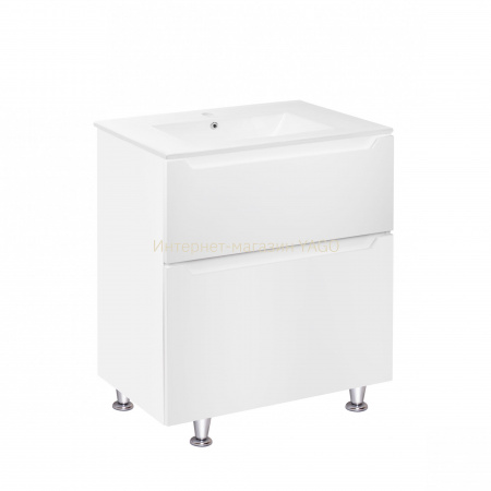 Комплект Qtap Scorpio 710х825х460 White тумба підлогова + раковина урізна Qtap Scorpio QT1471TNВ7013070CW