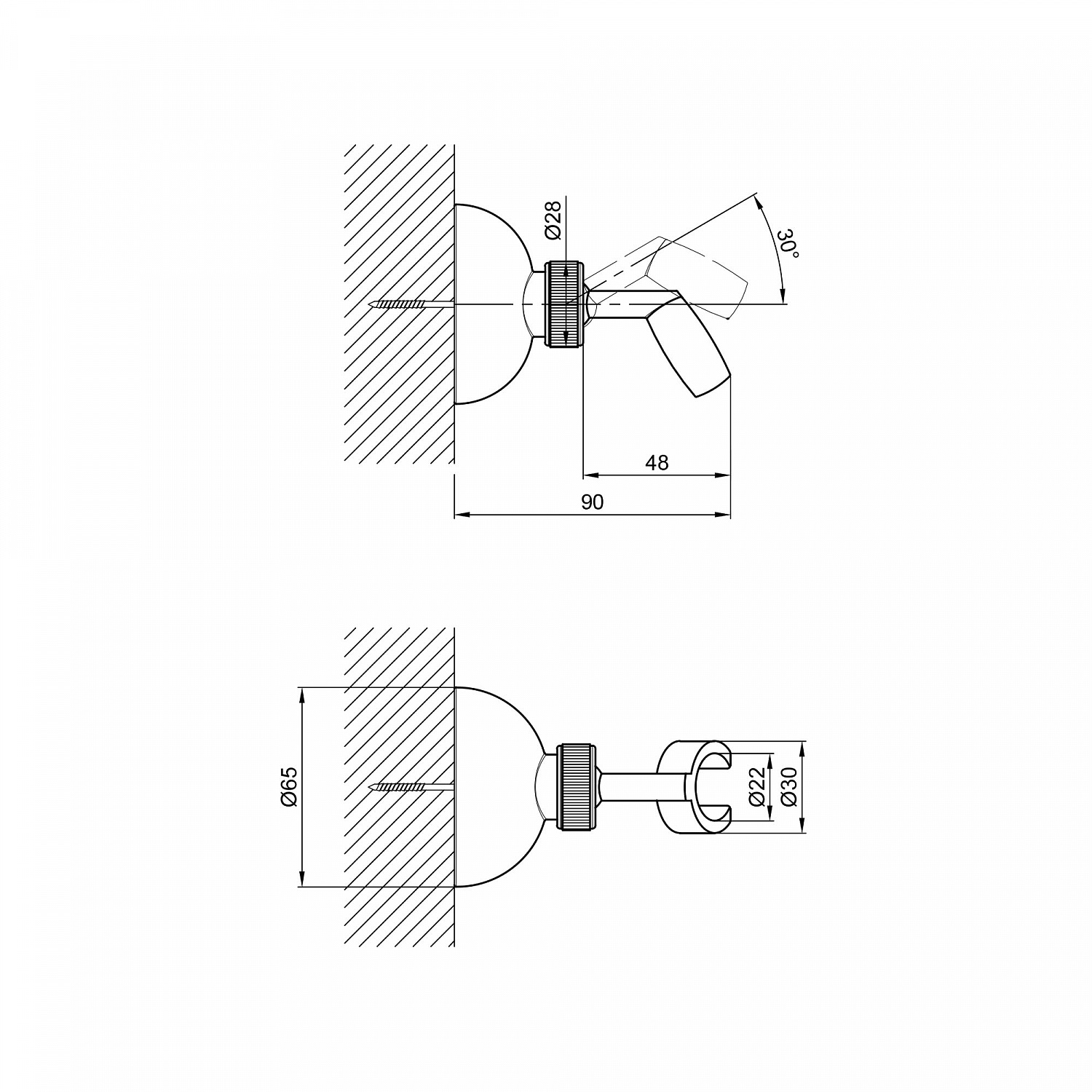 Тримач для лійки Lidz Niagara 111 LDNIA111CRM29476 Chrome