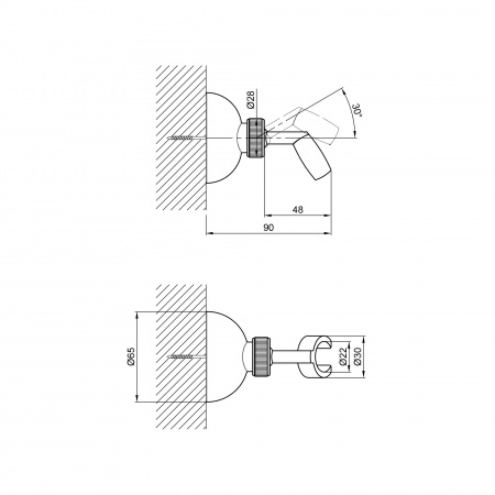 Тримач для лійки Lidz Niagara 111 LDNIA111CRM29476 Chrome