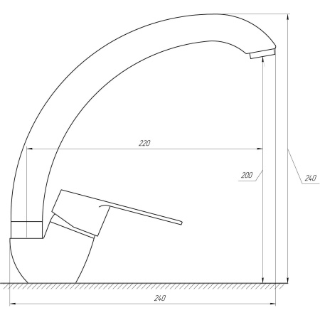 Змішувач для кухні DOMINO BLITZ DBC-203S-WH