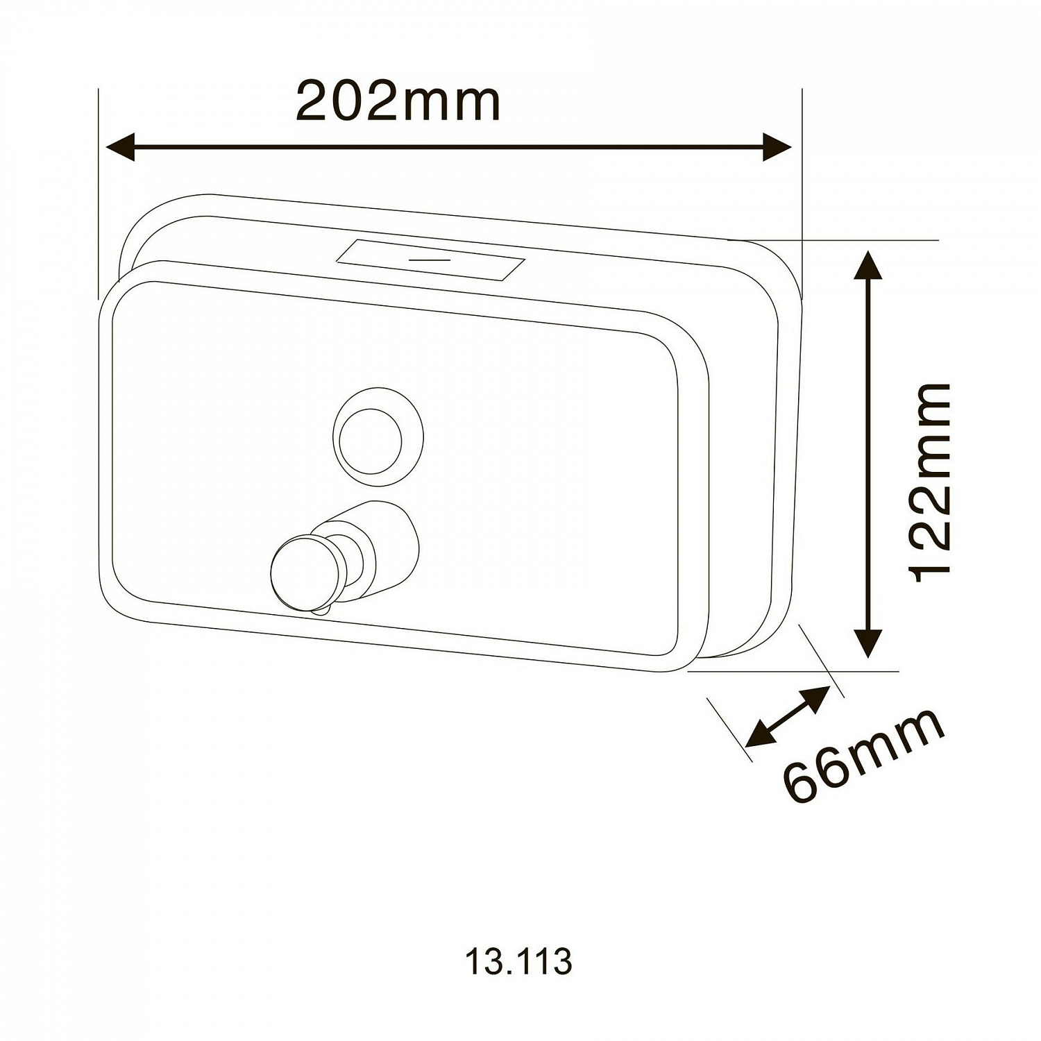 Дозатор рідкого мила HOTEC 13.113 Stainless Steel