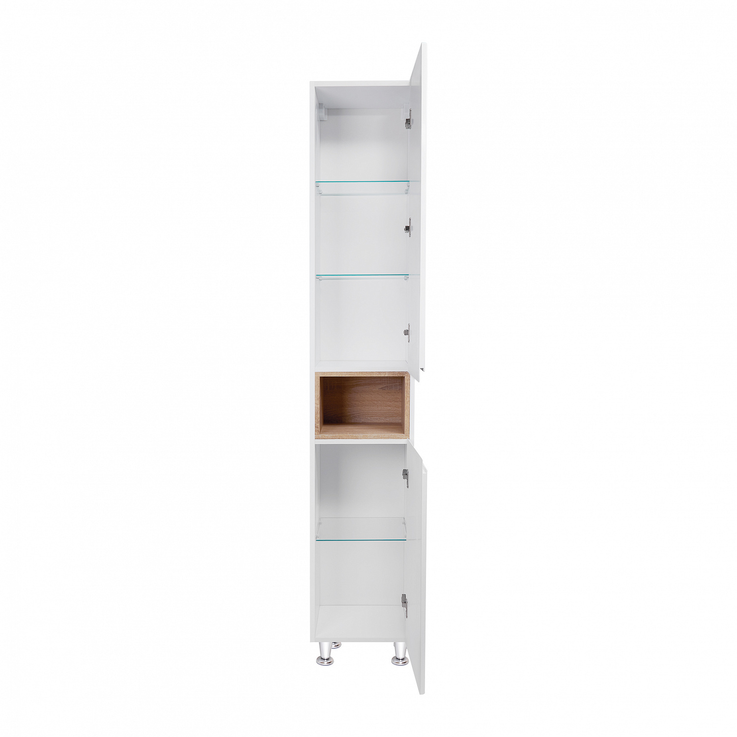 Пенал підлоговий Qtap Robin 350х1950х316 White/Whitish oak QT1376PN1651RWWO