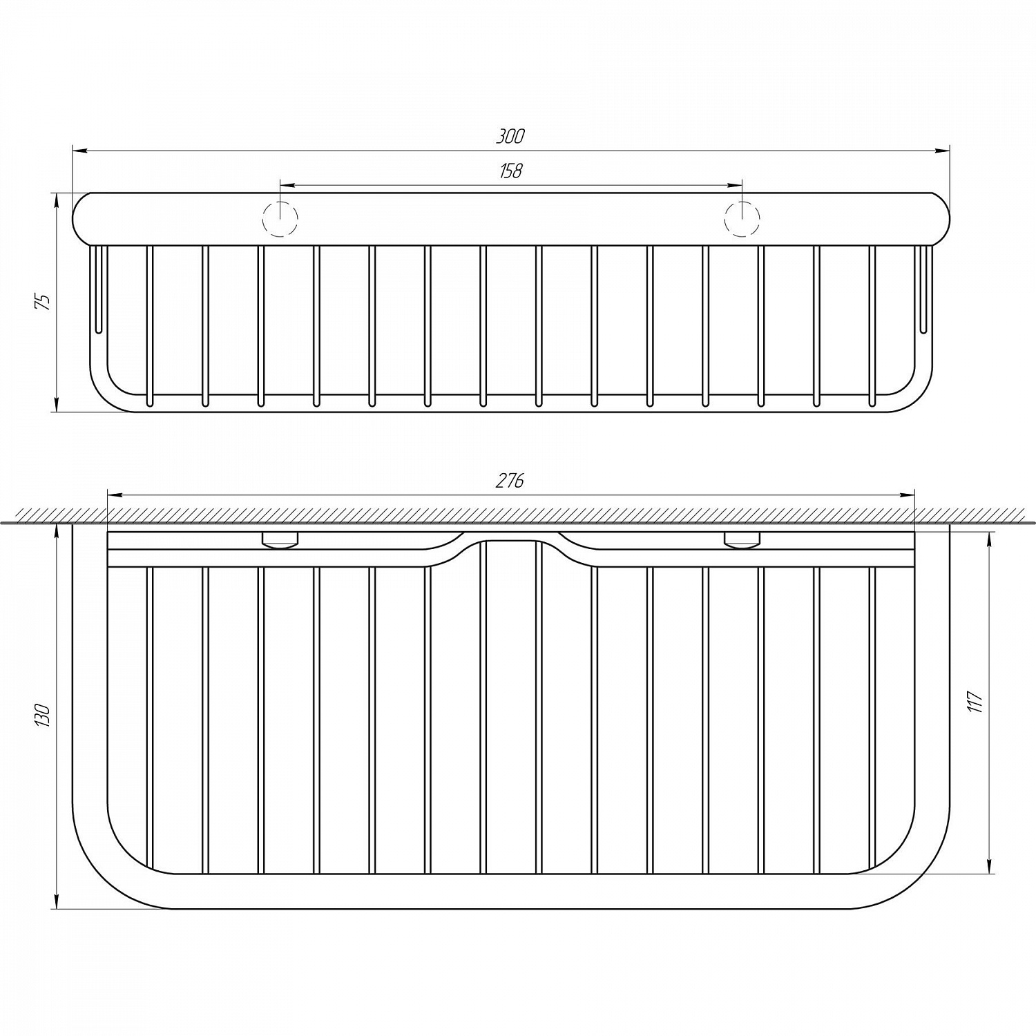 Поличка пряма TOPAZ 4101