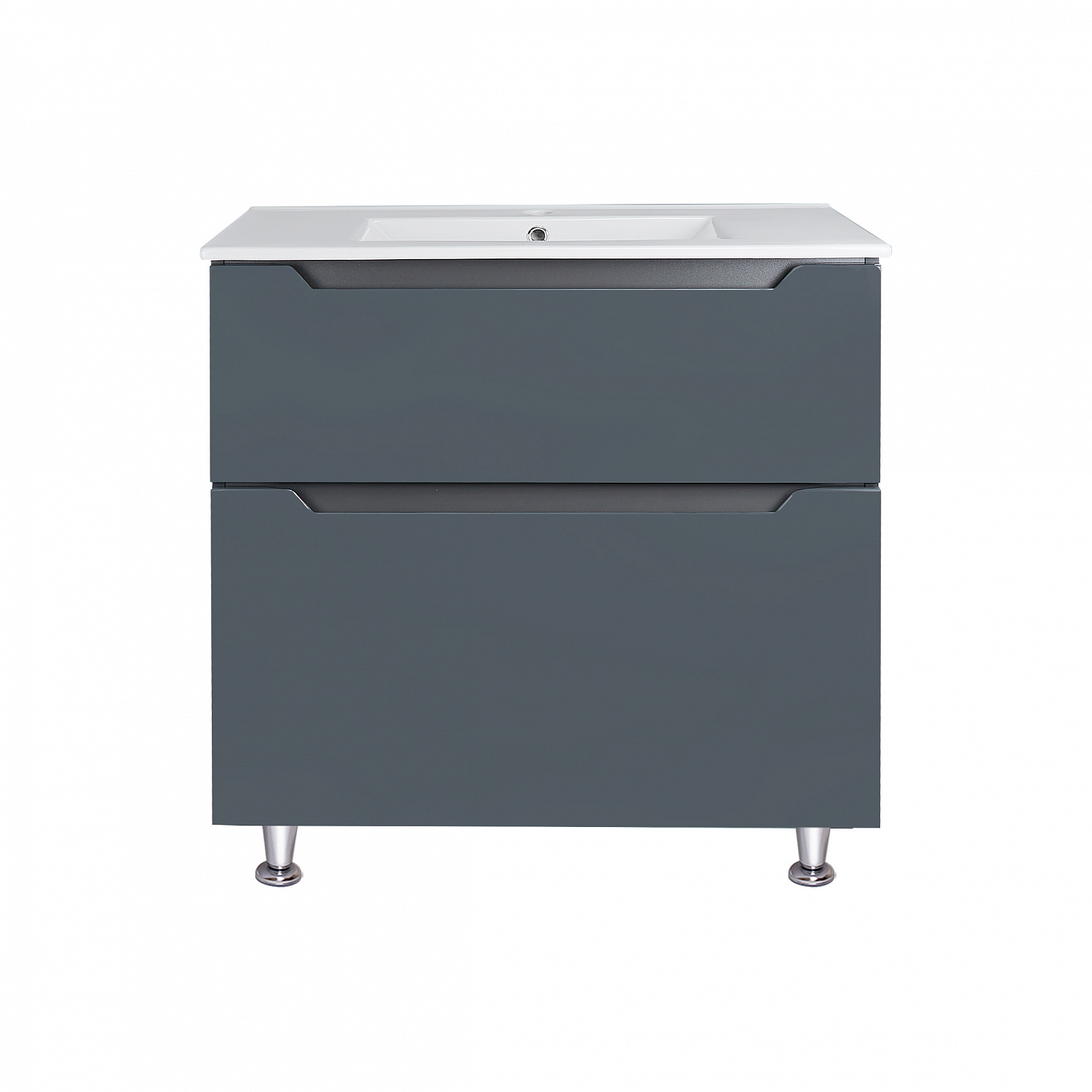 Комплект Qtap Scorpio 810х825х460 Graphite тумба підлогова + раковина урізна QT1471TNВ8023080CG