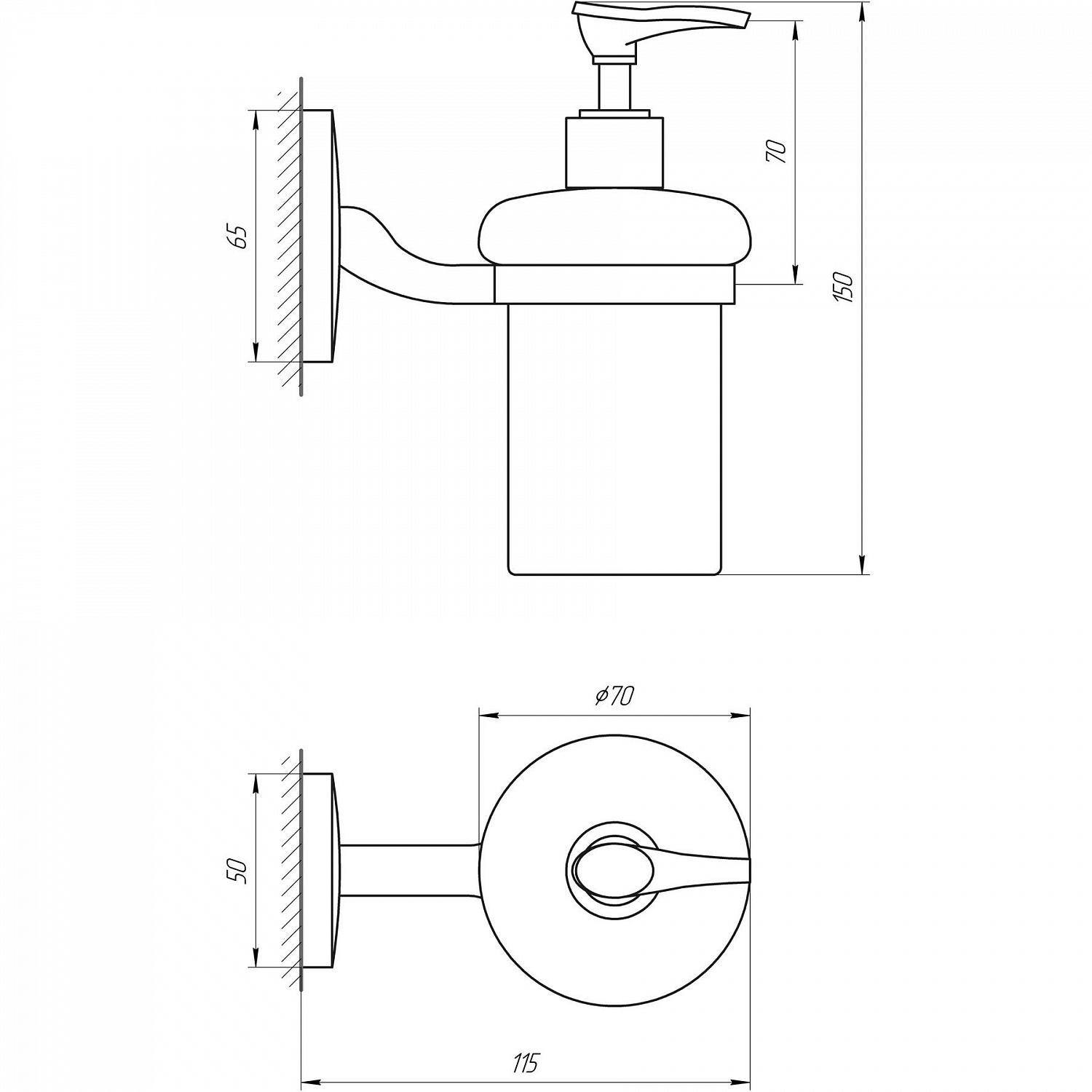 Дозатор рідкого мила Perfect Sanitary Appliances RM 1401
